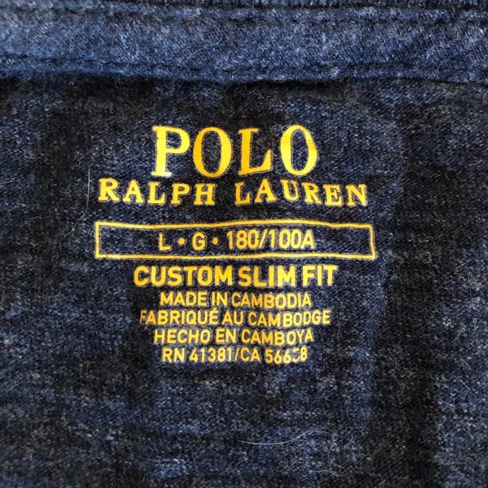 RALPH LAUREN POLO MENS LONG SLEEVE SLIM FIT TOP - Picture 4 of 10